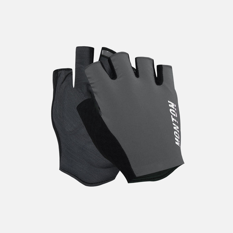 Monton Half Finger Cycling Gloves Shadow Black