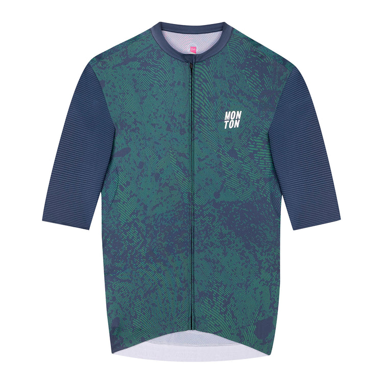 Women's Cycling Jersey Topography Crimson Navy