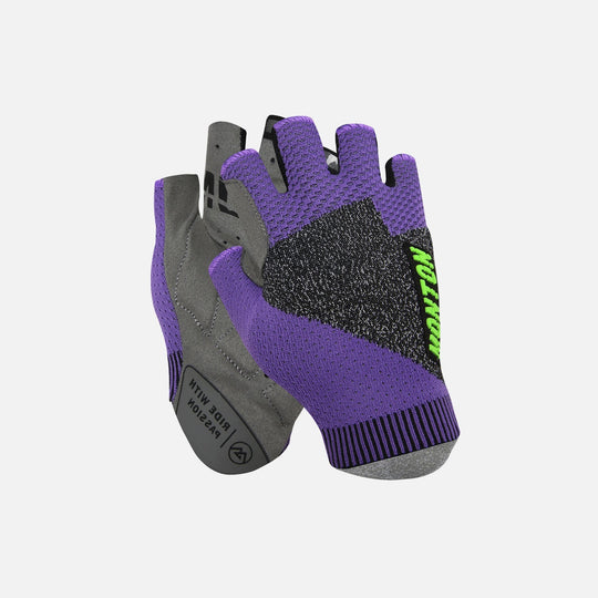 Monton Half Finger Cycling Gloves Kufen Purple