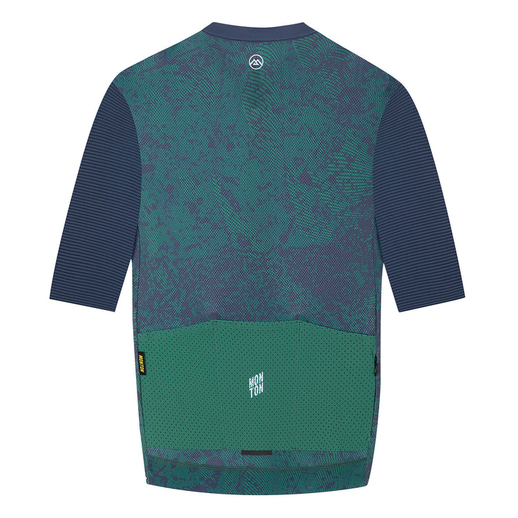 Women's Cycling Jersey Topography Forest Blue