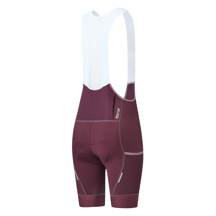 Women's Cycling Bib Shorts ChaseSummer Burgundy Red