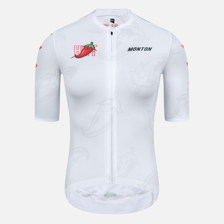 Womens Cycling Jersey Chili Pepper White