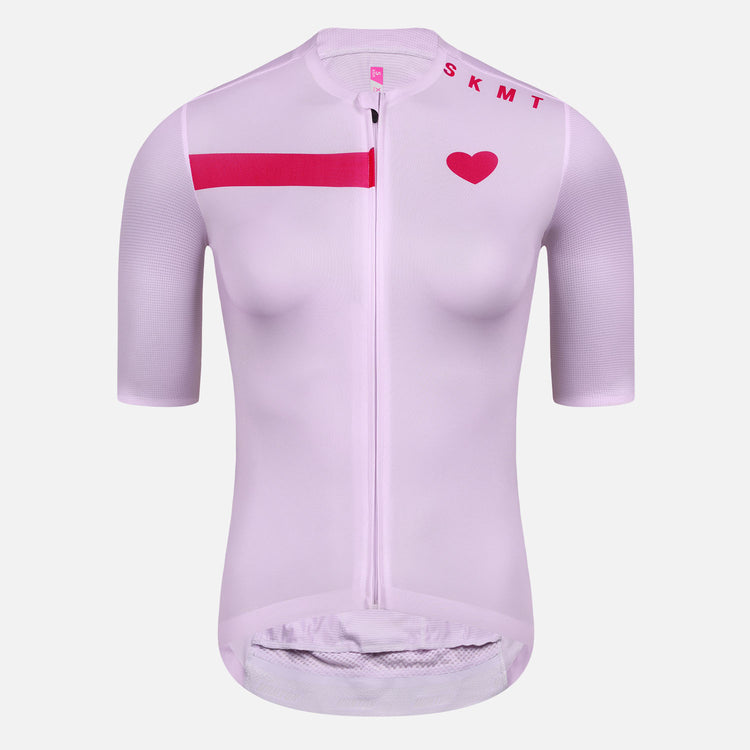 Women's Cycling Jersey Pink Heart