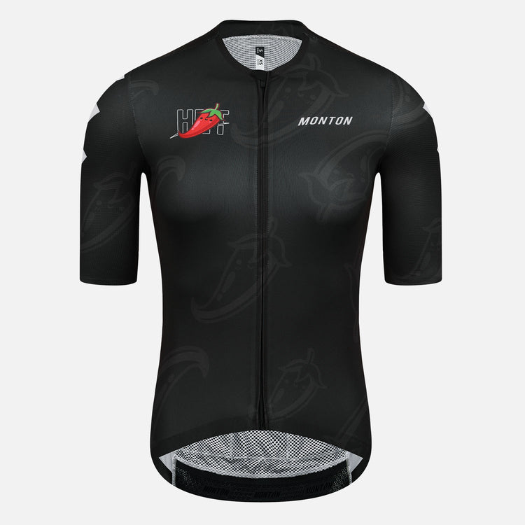 Womens Cycling Jersey Chili Pepper Black