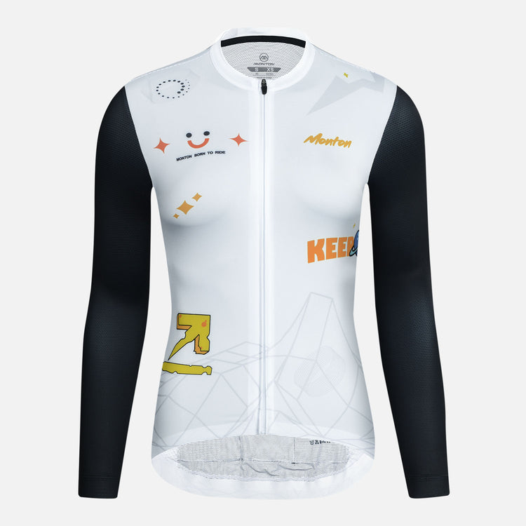 Women's LS Cycling Jersey Happy Planet