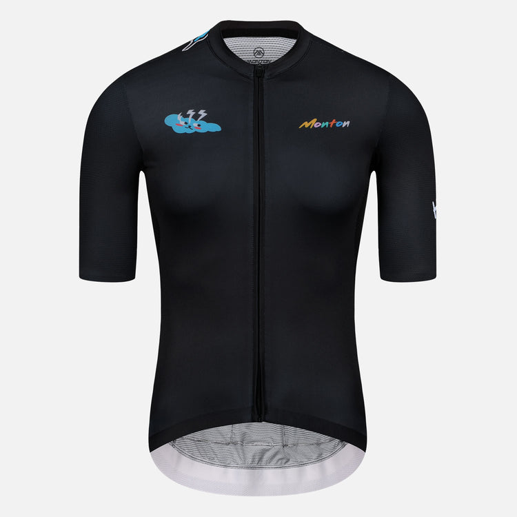Black Cycling Jerseys Top
