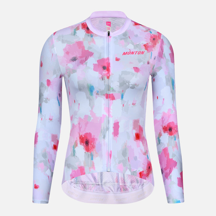 Womens Cycling LS Jersey Gaudy Red