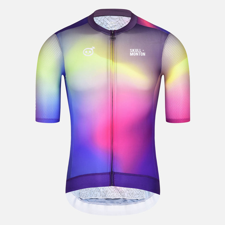 Skull Monton Cycling Jersey Mens NorthernLights Yellow Blue