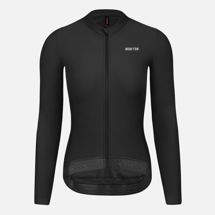 Women's Fleece LS Cycling Jersey RinRui Black
