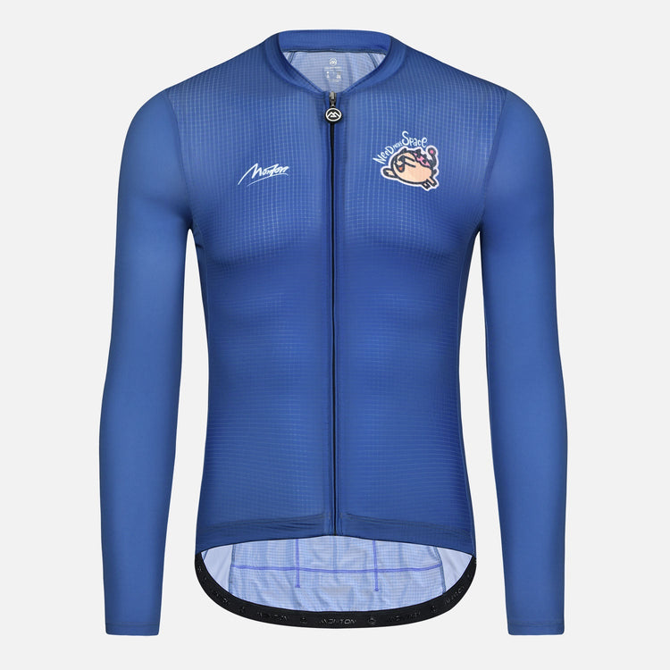 Cycling Long Sleeve Jersey Mens LifeStyle Dinosaur II White