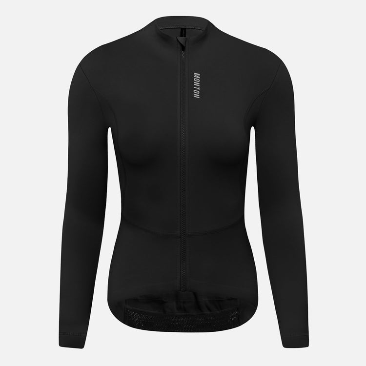Women's Fleece LS Cycling Jersey Majin Black