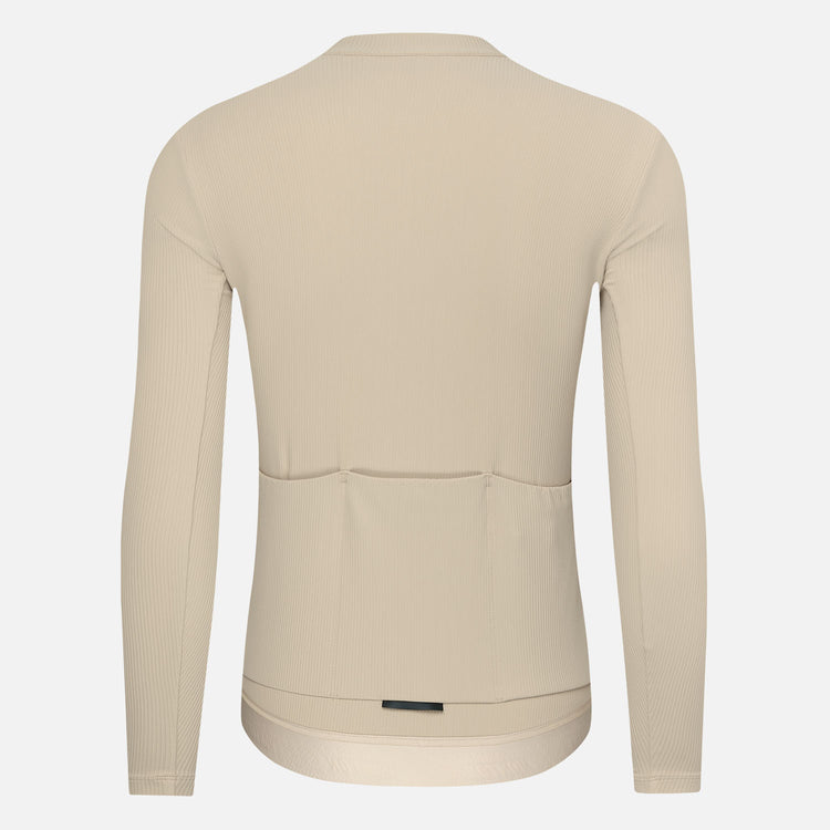 Men's Fleece LS Cycling Jersey Rinrui Almond