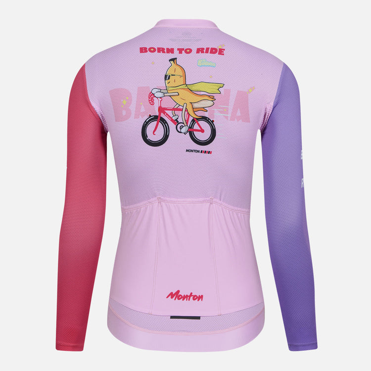 Women's Cycling LS Jersey Bananaraido Pink