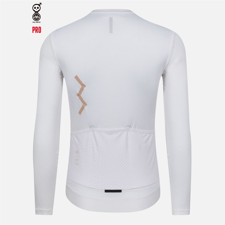 long sleeve cycling jerseys white