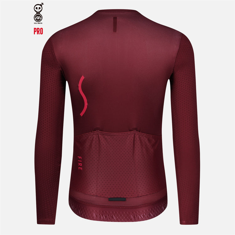 long sleeve cycling apparel red