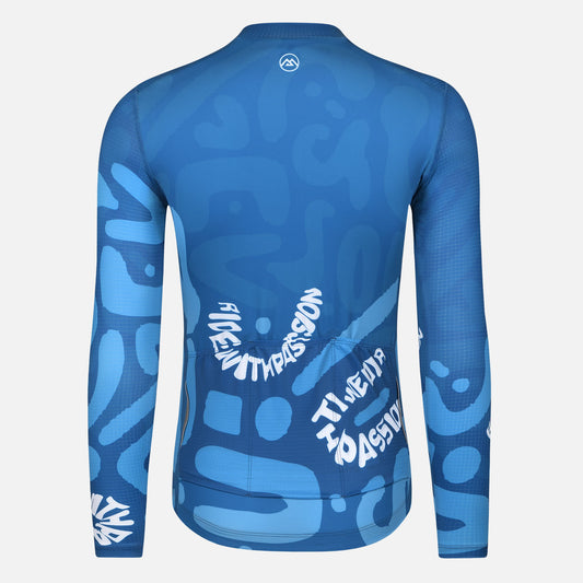 Cycling Long Sleeve Jersey Mens LifeStyle Eirian Blue