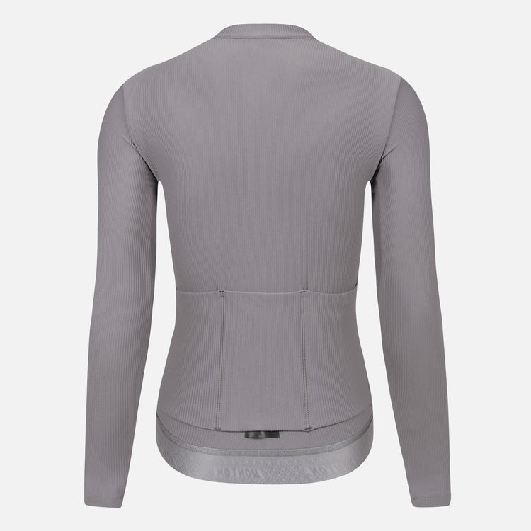 Women's Fleece LS Cycling Jersey RinRui Oslo Grey