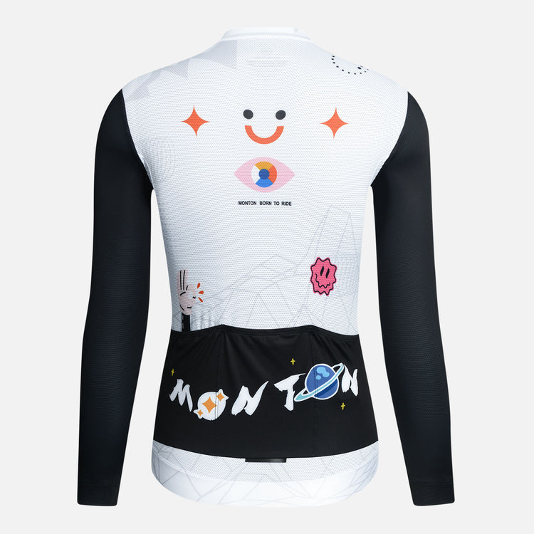 Women's LS Cycling Jersey Happy Planet