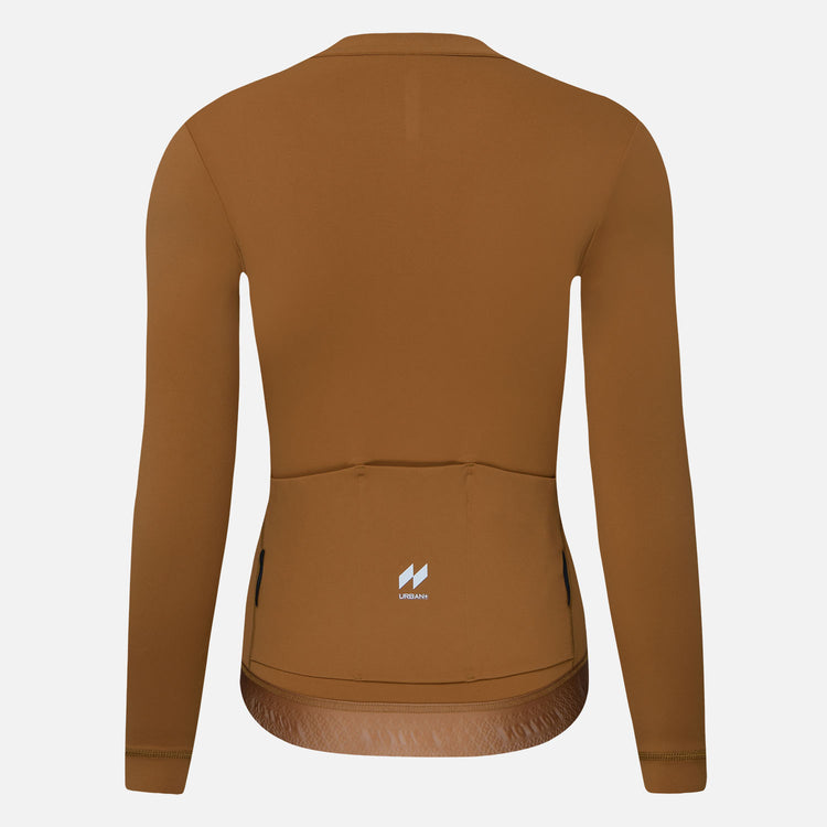 Women's LS Cycling Jersey Reki Otter Brown