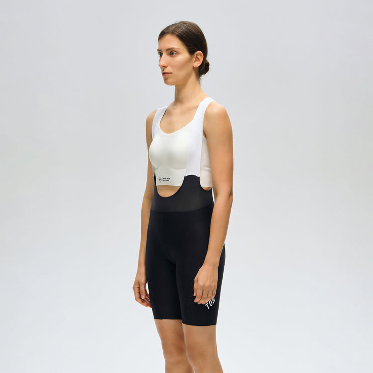 Women's Cycling Bib Shorts 25-Minima Black Grey