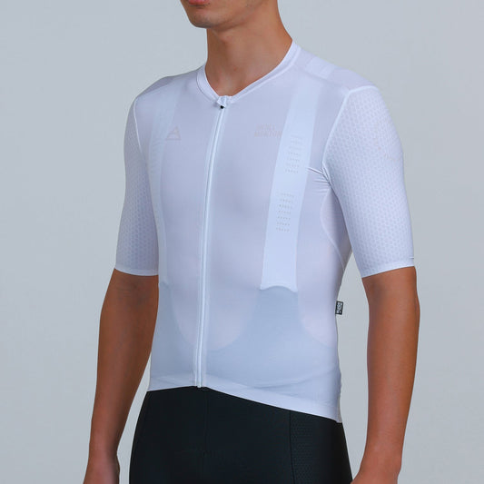 white cycling clothing