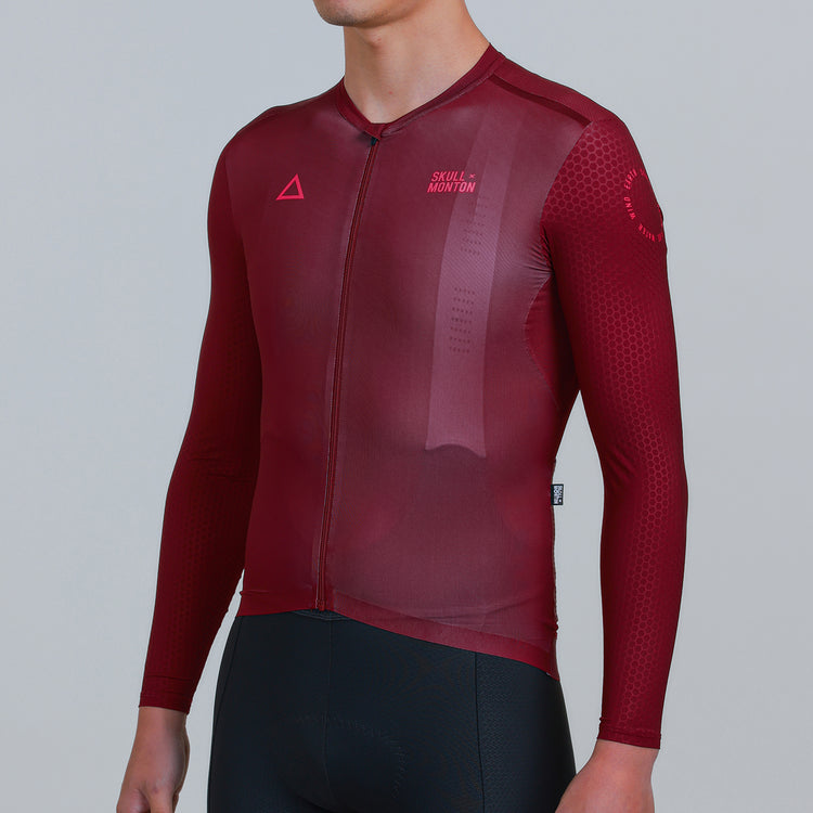 long sleeve cycling wear red