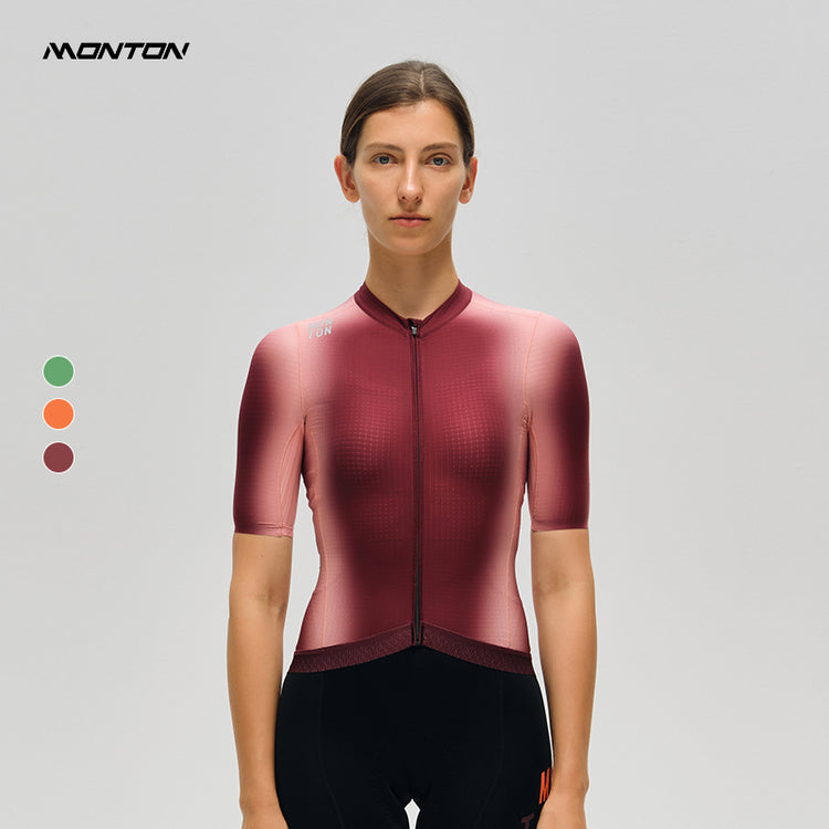 Women's Cycling Jersey Spectrum Red Horizon