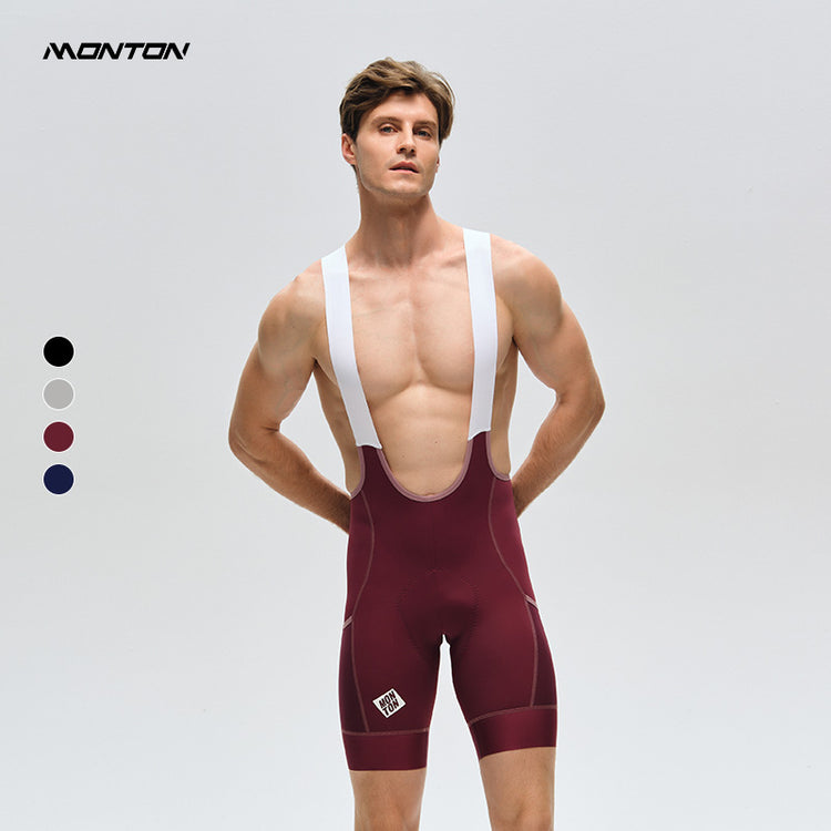 Men's Cycling Bib Shorts ChaseSummer Burgundy Red