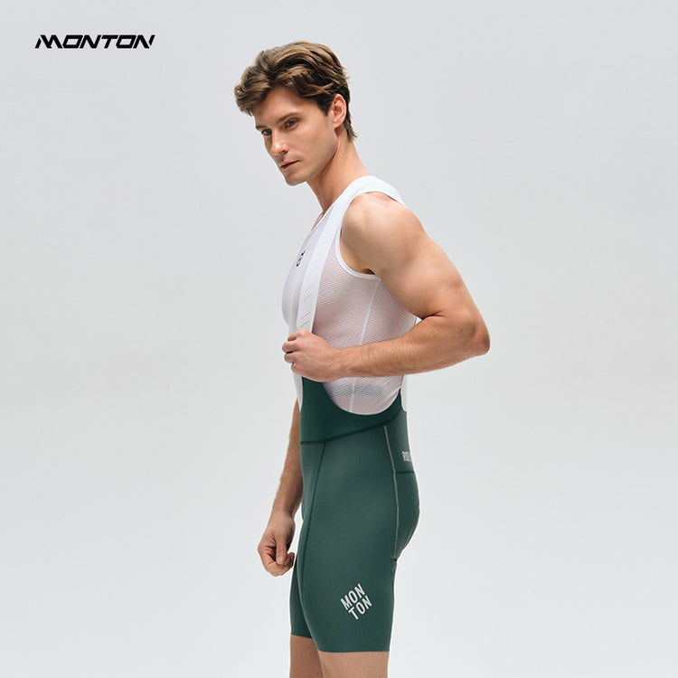 Men's Cycling Bib Shorts 25-Minima Dark Green