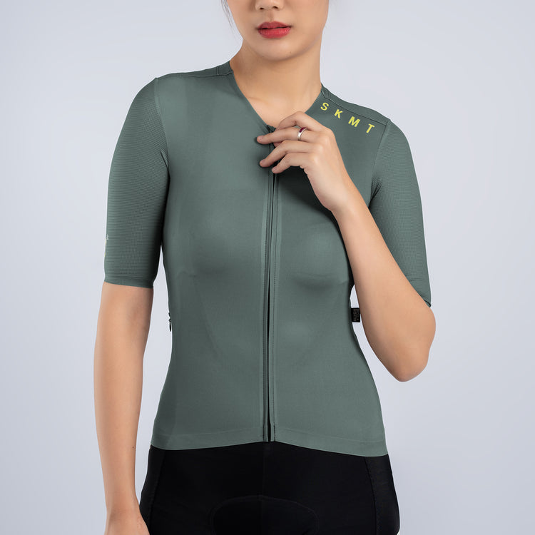Green Cycling Jerseys Womens