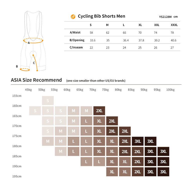 Men's Cycling Bib Shorts Chirui