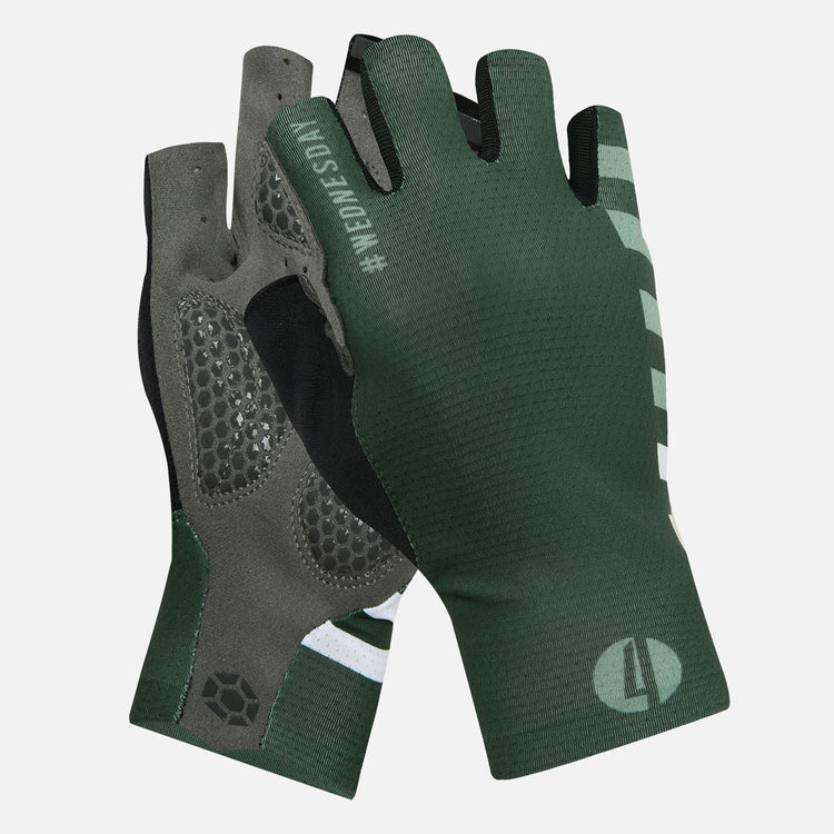 green cycling gloves
