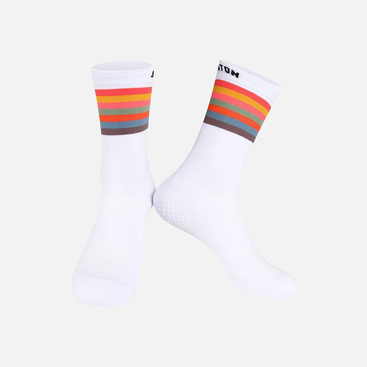 white cycling socks