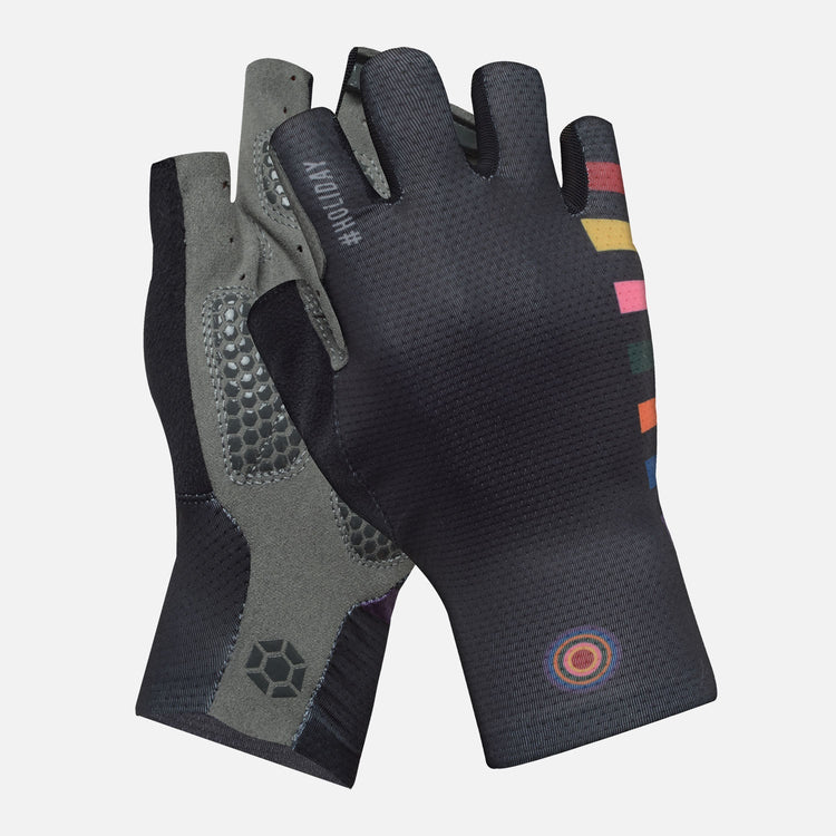 black cycling gloves