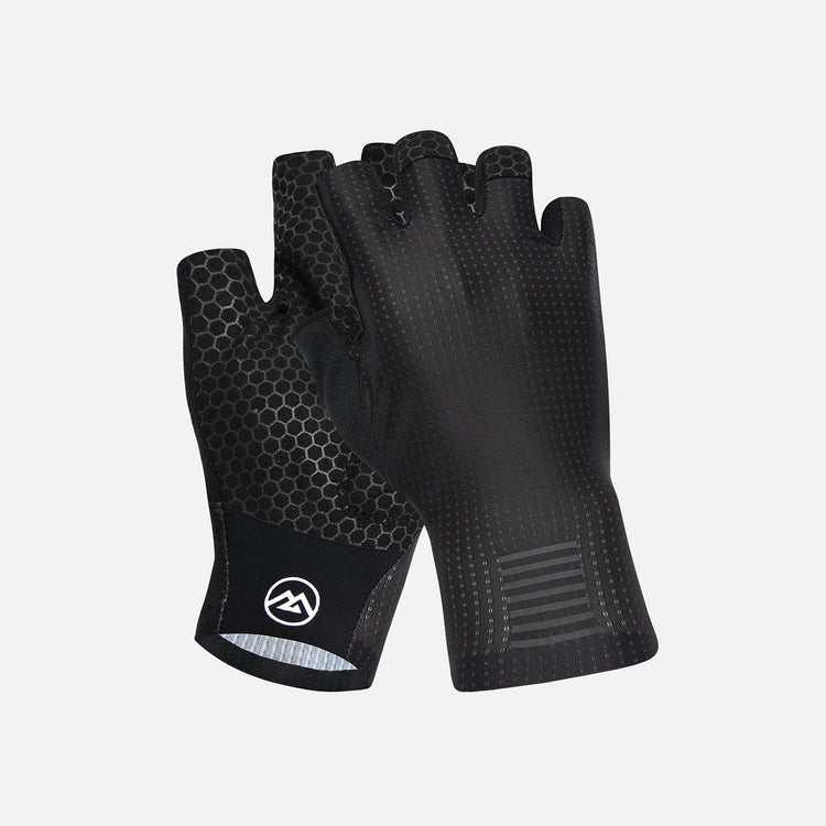 black cycling gloves