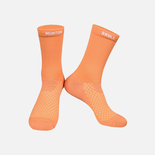 orange cycling socks
