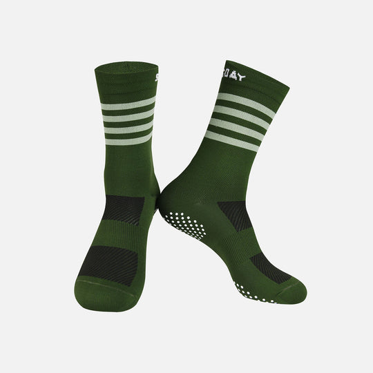 green cycling socks