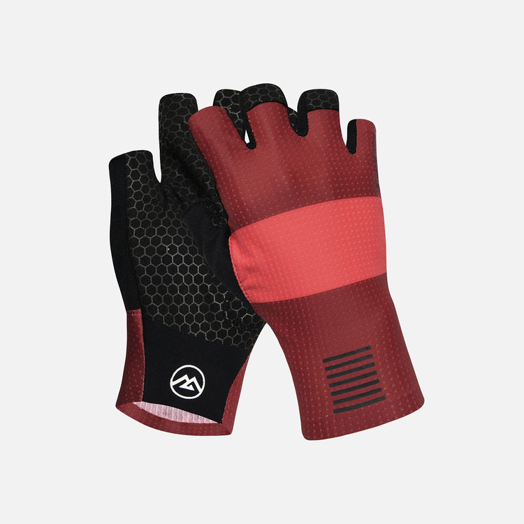 red cycling gloves