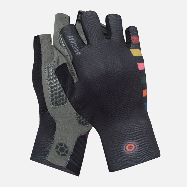 black cycling gloves