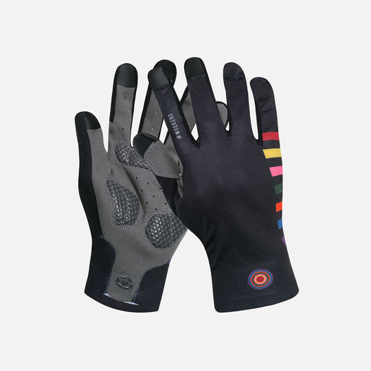 black cycling gloves