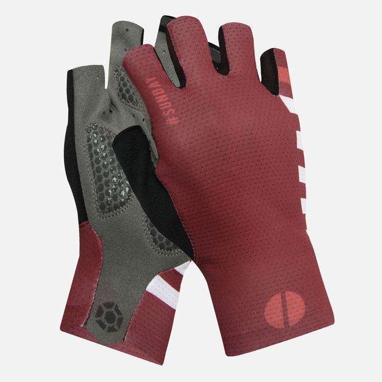 red cycling gloves