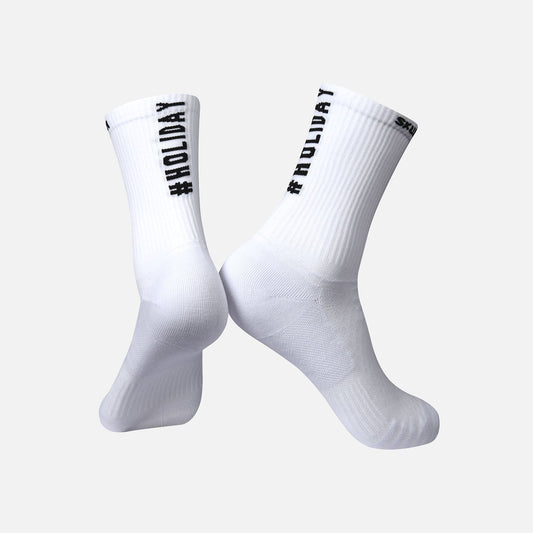white cycling socks