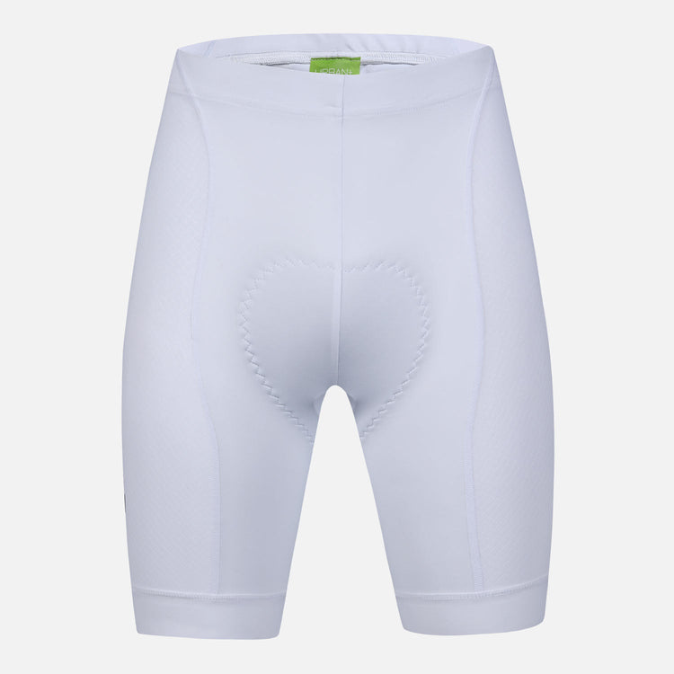 white cycling shorts