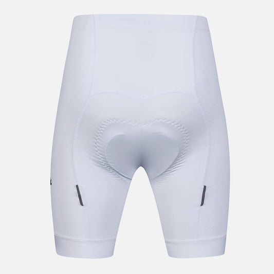white cycling shorts