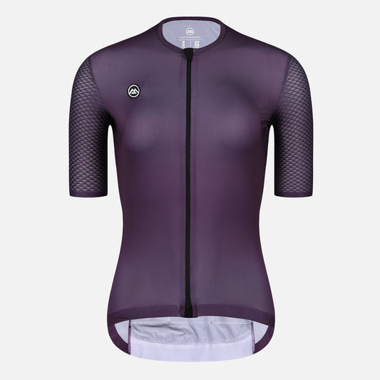 purple cycling jersey womens