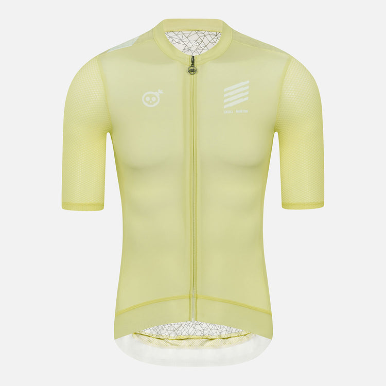 Skull Monton Cycling Jersey Mens MONDAY III Canary Yellow