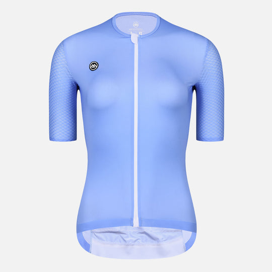 blue cycling jersey womens
