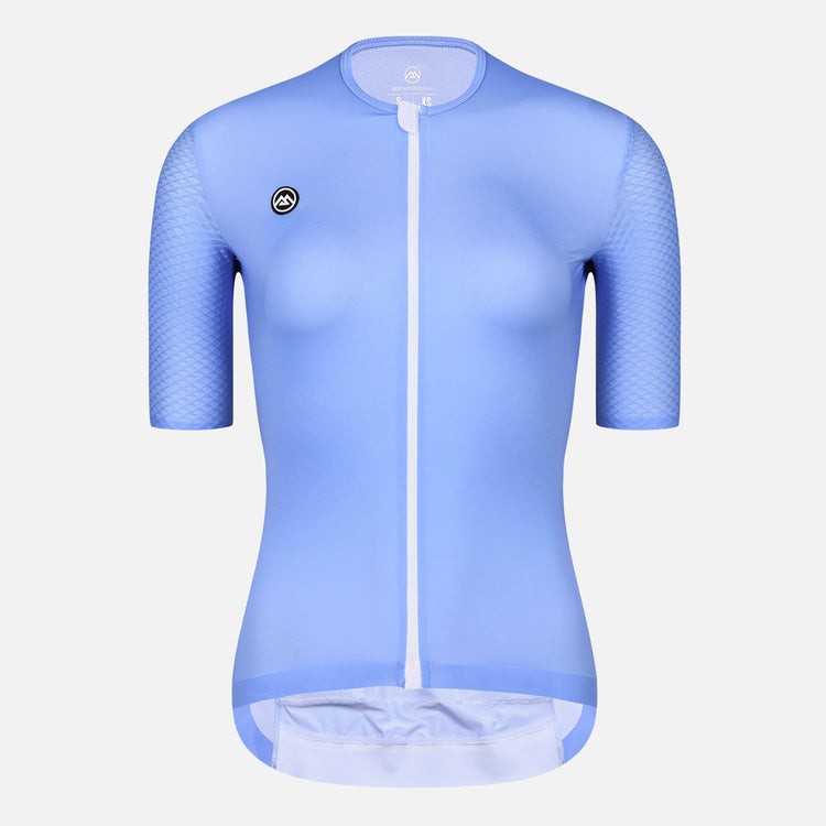 blue cycling jersey womens