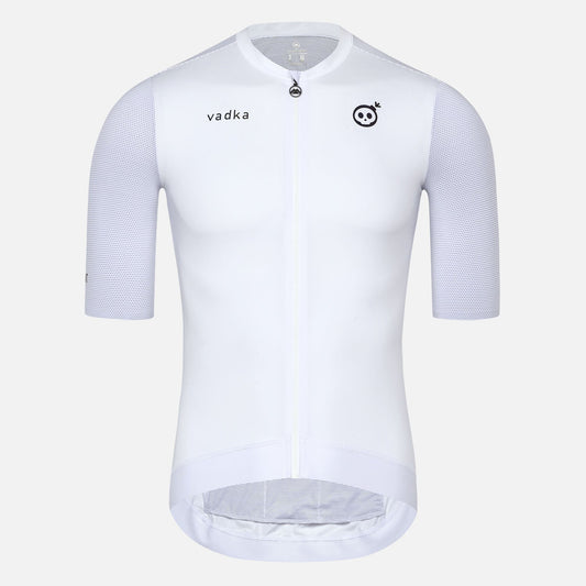 white cycling jersey