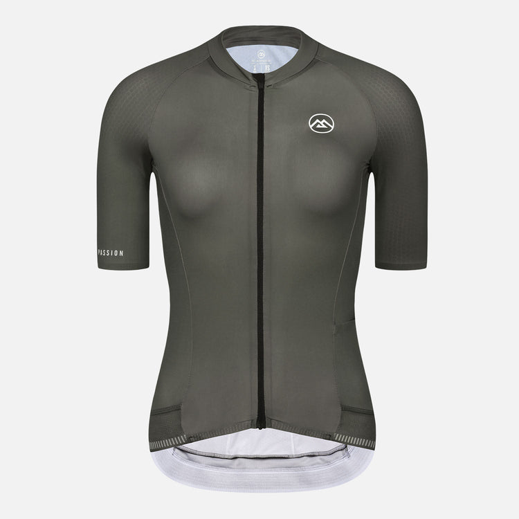 womens cycling jersey gray